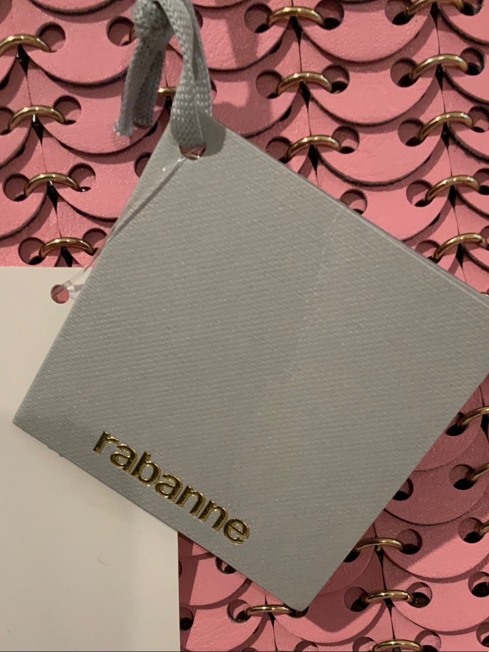 Paco Rabanne Pink Gold-Link Shoulder Bag - Picture 2 of 5